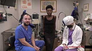 at the virginity clinic, nurse rina arem loses it to patient toys