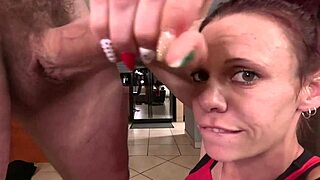 Teasing Cock with Close-Up Handjob Ends in Cum Explosion
