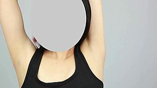 Japanese babe licks sniffs armpits in steamy fetish play