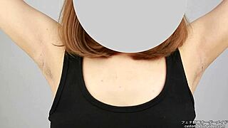 Japanese babe licks sniffs armpits in steamy fetish play