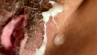 hairy pussy slammed ultra closeup slowmo!