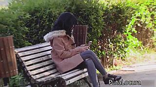 Dayana's sexy Spanish teen throat takes Torbe's load in wild pillada