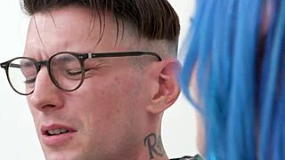 Blue Haired Jewelz Blu Sneaks Hard Neighbor Fucks