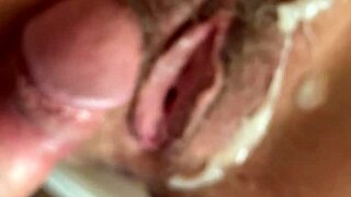 hairy pussy slammed ultra closeup slowmo!