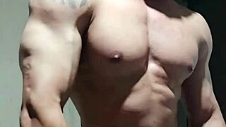 Muscular brazilian bodybuilder pounds athletic ass homemade!