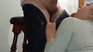 Stepfather Face Fucks Me Deep to Balls Before Massive Facial Cumshot!