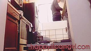 Giantess Girl Ignores You Cleaning Kitchen Webcam Domination