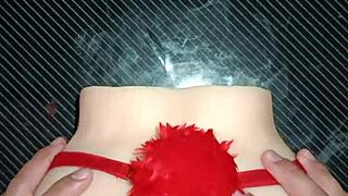 Wanna see Candy's ass take anal in red thong?