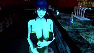 3D petite brunette's big tits bounce in fishnets pov sex