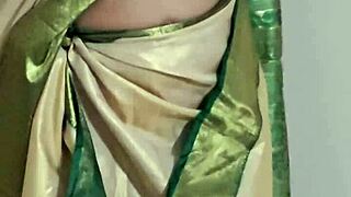 Lisapriya Slowly Peels Saree Off Her Juicy Indian Tits