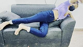 indian model teen fingers juicy pussy in solo yoga workout tease