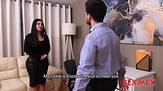 Shes down for creampie threesome to land that job elizabeth marquez