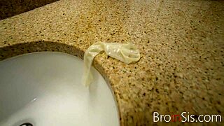 i found stepbro's used condom in garage now blackmail makes me swallow his load