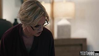 Stepson Tricks Busty Milf Stepmom Into Garage Blowjob Fuck