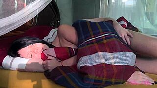 Stepson husband double stuffs milf pussy taboo?