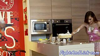 wanna watch these athletic lesbians sixtynine after messy catfight wrestling?