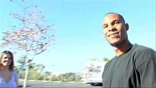 your stepmom's huge tits squeezed by black hunter's monster cock creampie doggystyle