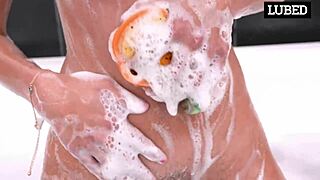 Venice Rose Freaks as Fat Cock Pounds Her Soapy Tight Cunt in Shower