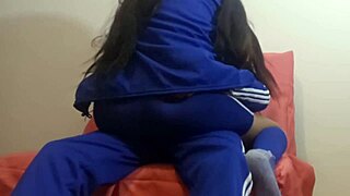 class slut student shakes her tight pussy on my cock at home movie night