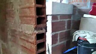 I spy on stepmom washing clothes balcony jerk off but she fucks me instead part 1