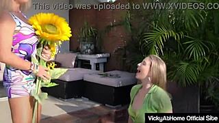 vicky vette and sunny lane dive into wet pussies by the pool kissing sensually