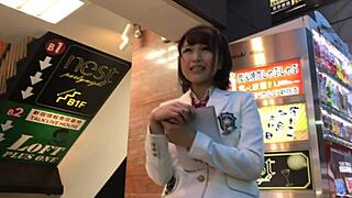 Chubby japanese idol bukkake special backstage akiba uniform