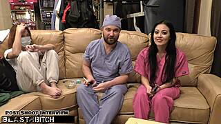 yo doc tampa blasts blaire celeste's throat with huge cum load after deep gagging