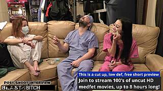 yo doc tampa blasts blaire celeste's throat with huge cum load after deep gagging