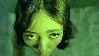 Tattooed Brazilian babe rides cock hard then gulps cum mouthful!