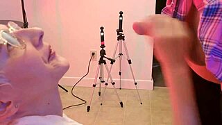 Cute Short-Haired Euro Couple: Homemade Blowjob Ends in Facial Piss and Cum