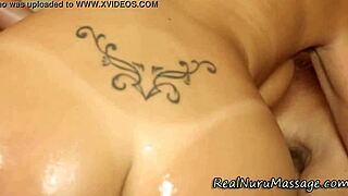 Sensual Asian Masseuse Takes Hard Pounding in Nuru Group?