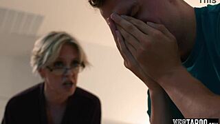 Stepson Tricks Busty Milf Stepmom Into Garage Blowjob Fuck