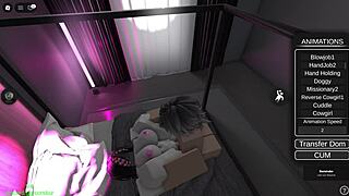 Roblox Slut Gets Rough Missionary Pounding and Cum Facial at Party