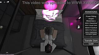 Roblox Slut Gets Rough Missionary Pounding and Cum Facial at Party