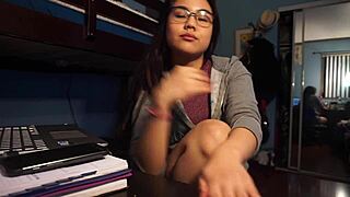 bound toes wiggle in self-tickle foot fetish torment