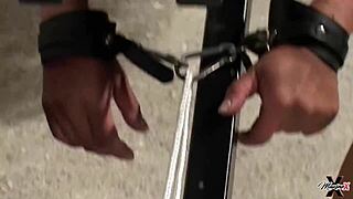 madame noir shaves maxine x's big pussy lips in lesbian bondage lick