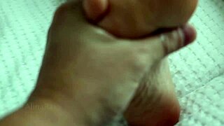 after foot massage stepmom fucks stepson doggystyle creampie