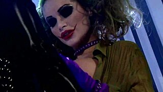 Katwoman Jennifer Dark Rides Cock In Prison Cage Threesome