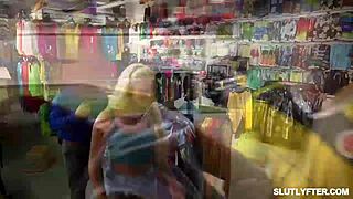 athena screams as twat ripped doggystyle at work