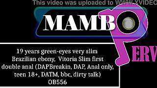 Slim Brazilian ebony teen double anal bbc datm gaping