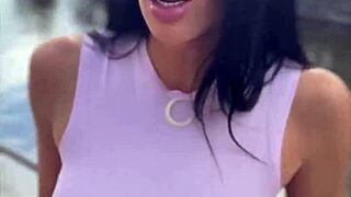 Brunette babe Clea Gaultier dates afternoon in Prague