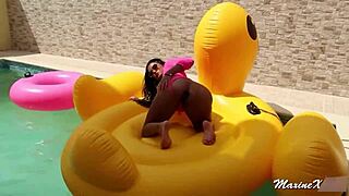 Maxine X Poolside Pussy Toy Fuck!