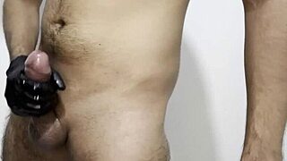 Latina fitness babe strips rips clothes and screams in crazy casting masturbation workout