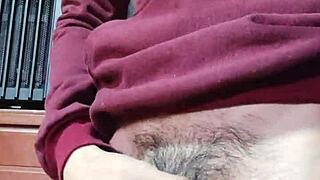 latina blasts big cumshot from hard cock