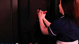 Nurse's Secret Gloryhole Craving After Shift Leaves Her Cum Covered