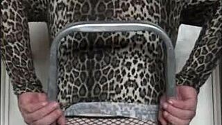 Crossdresser Takes Dildo Deep Ass To Mouth