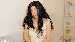 neighbor milf in dress convinced for creampie sex tape missionary