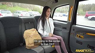 fake taxi picks up athletic brunette babe who rides monster cock for fare discount outdoors