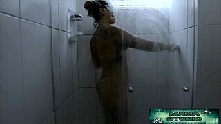 Post-workout blonde milf squirts massive load on machine - free now