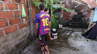 my neighbor helps wash me then fucks me hard outdoors